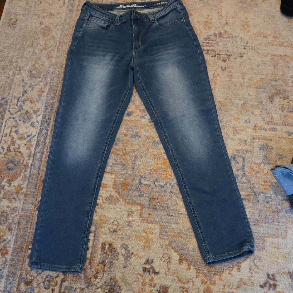Eddie Bauer Men's Classic Blue Straight Jeans